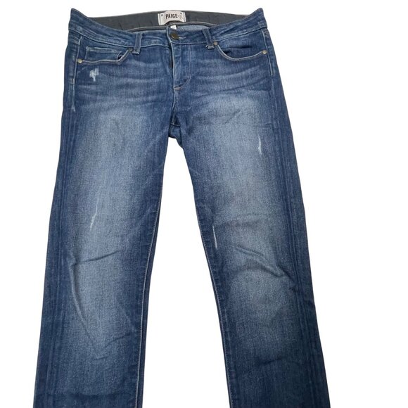 Paige Women's Skyline Ankle Peg Jeans Size 27 Blue Denim Mid-Rise Stretch Skinny - Picture 2 of 8